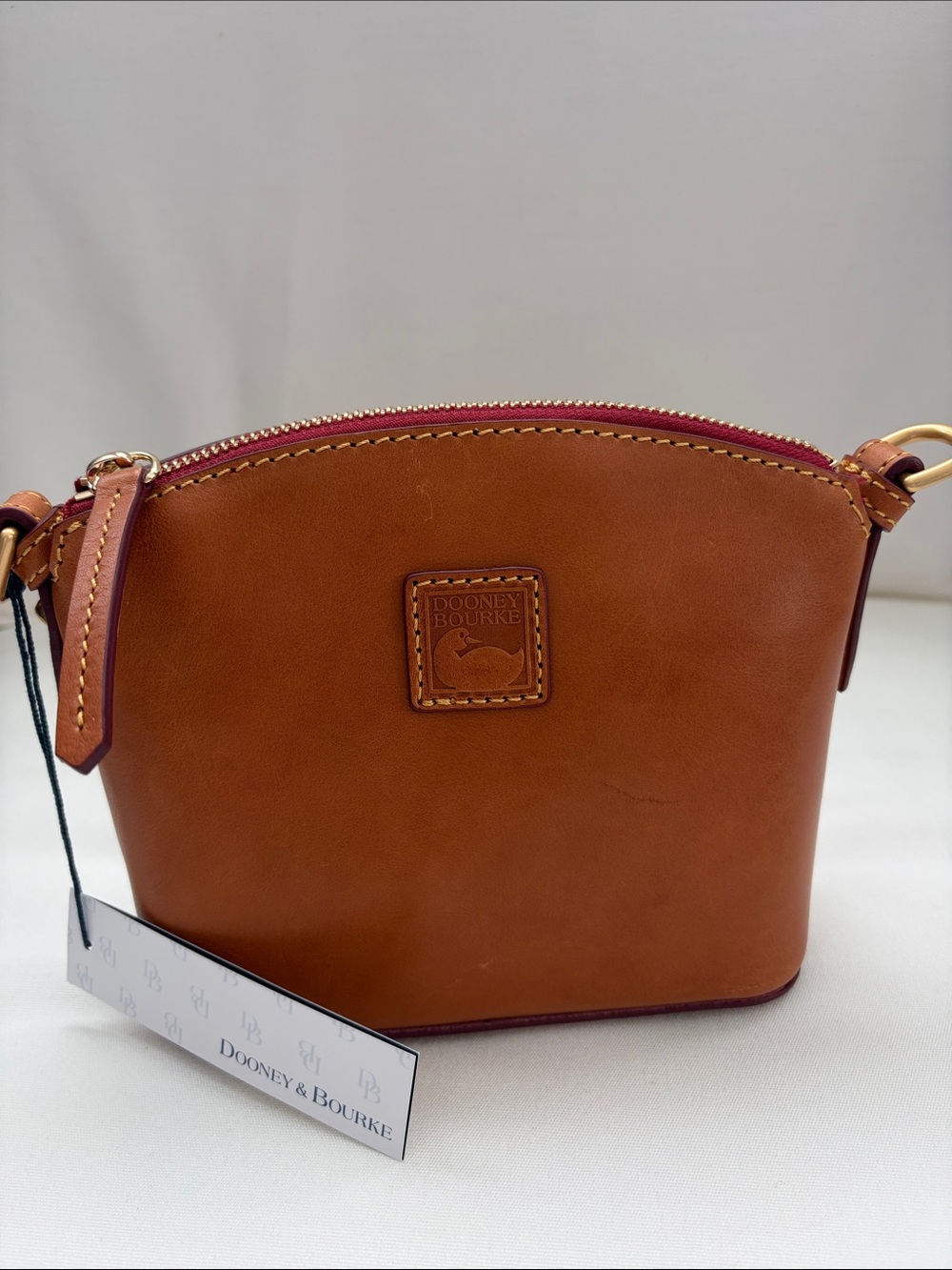 NWT - Dooney & Bourke Natural Florentine Leather Mini Crossbody